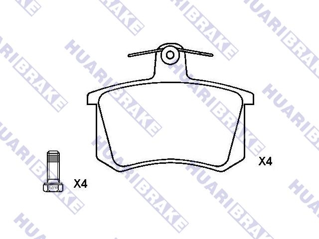 Brake Pad Set:4A0 698 451