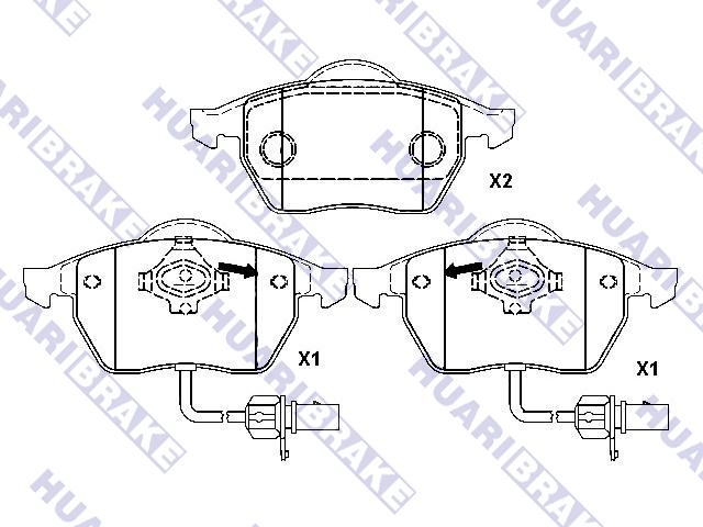 Brake Pad Set:4B0 698 151 M